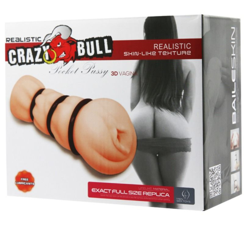 CRAZY BULL - MASTURBATEUR VAGIN AVEC ANNEAUX 6 