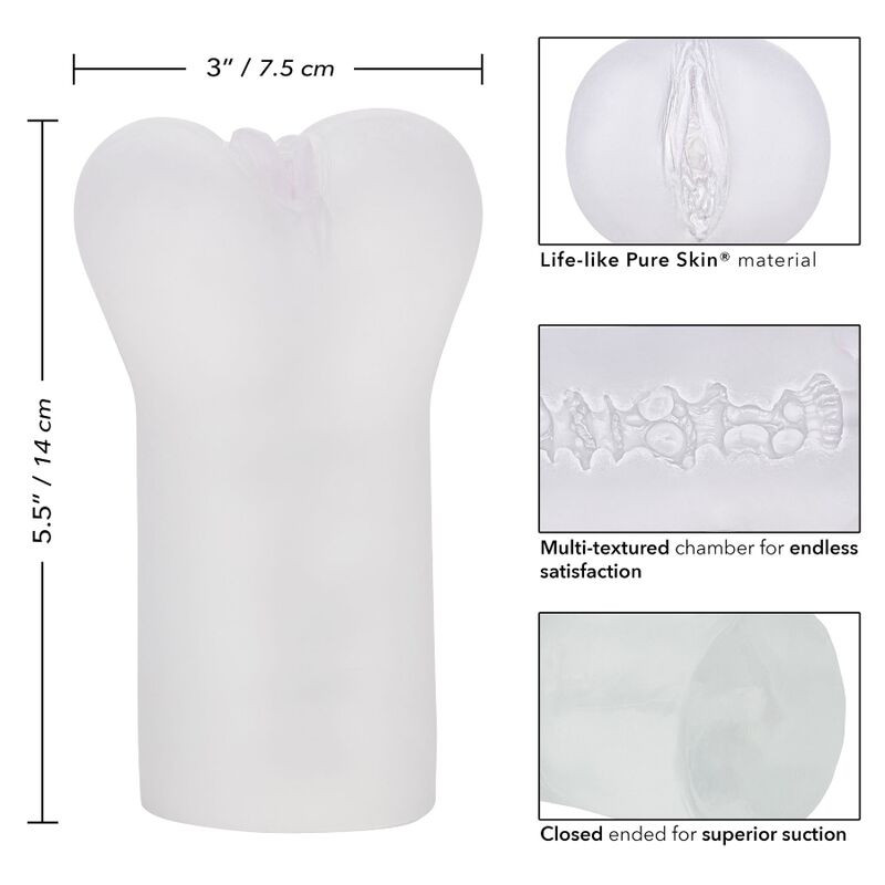 CALEXOTICS - BOUNDLESS VULVA STROKER - TRANSPARENT 4 