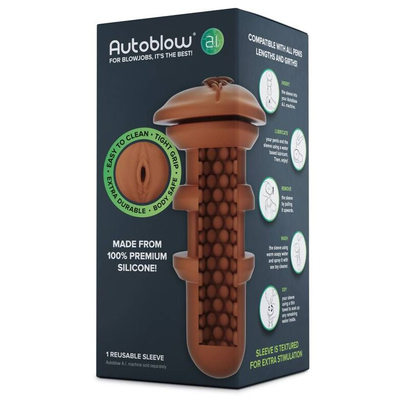 AUTOBLOW - AI VAGINA SLEEVE MARRON 3 