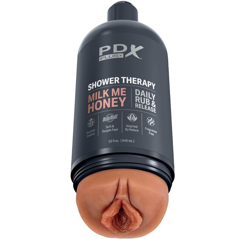 PDX PLUS - MASTURBATORE STROKER DESIGN DISCRETO DELLA BOTTIGLIA MILK ME HONEY CANDY SHAMPOO 1 