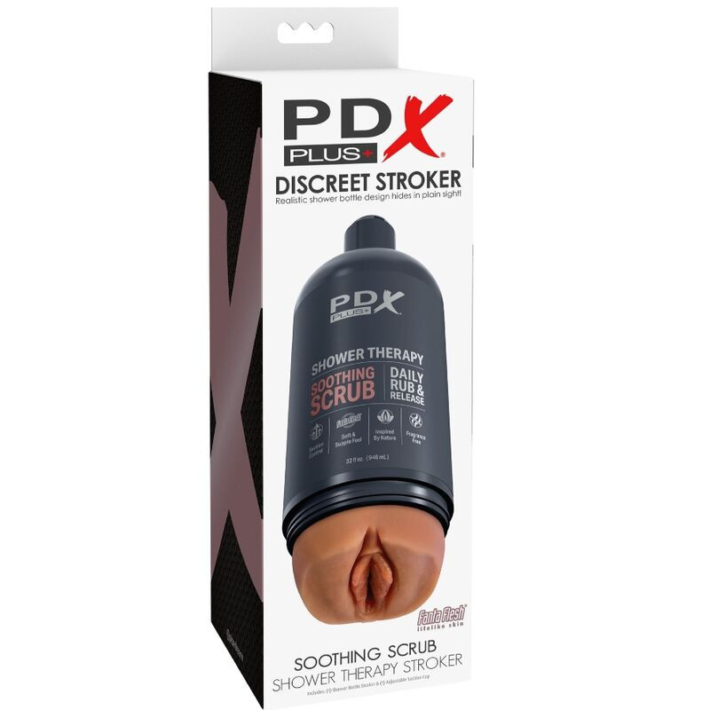 PDX PLUS - STROKER MASTURBATOR DISKRETES FLASCHENDESIGN BERUHIGENDES PEELING-SÜSSIGKEITEN-SHAMPOO 4 