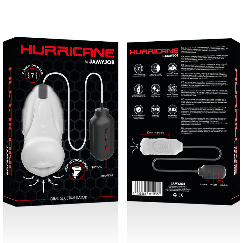 JAMYJOB - STIMULATEUR DE SEXE ORAL HURRICANE 5 