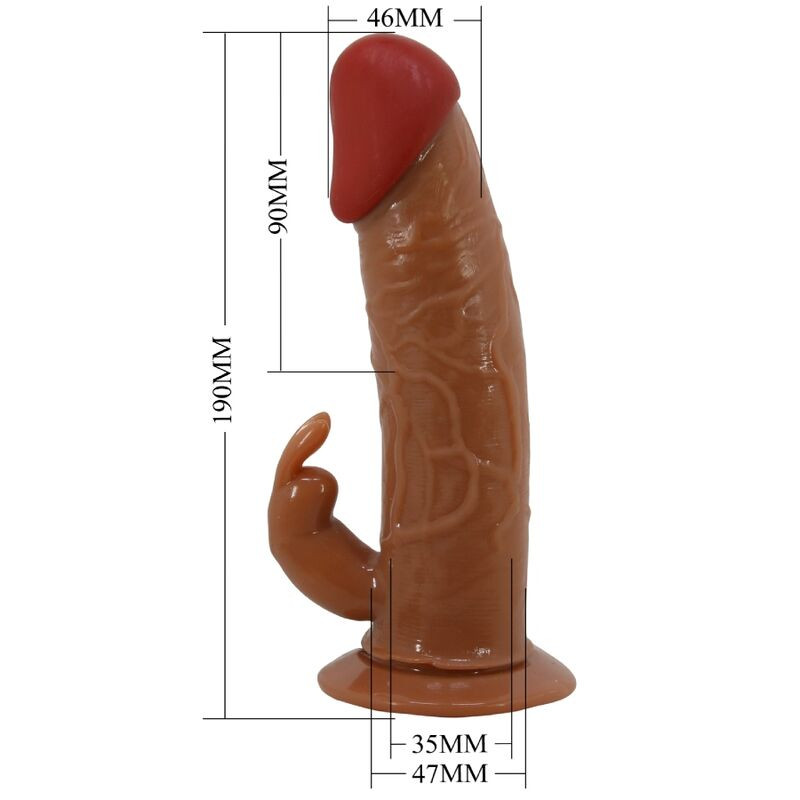 PRETTY LOVE - MARION HARNESS SLIP UNIVERSALE CON DILDO VIBRANTE 19 CM MARRONE 5 