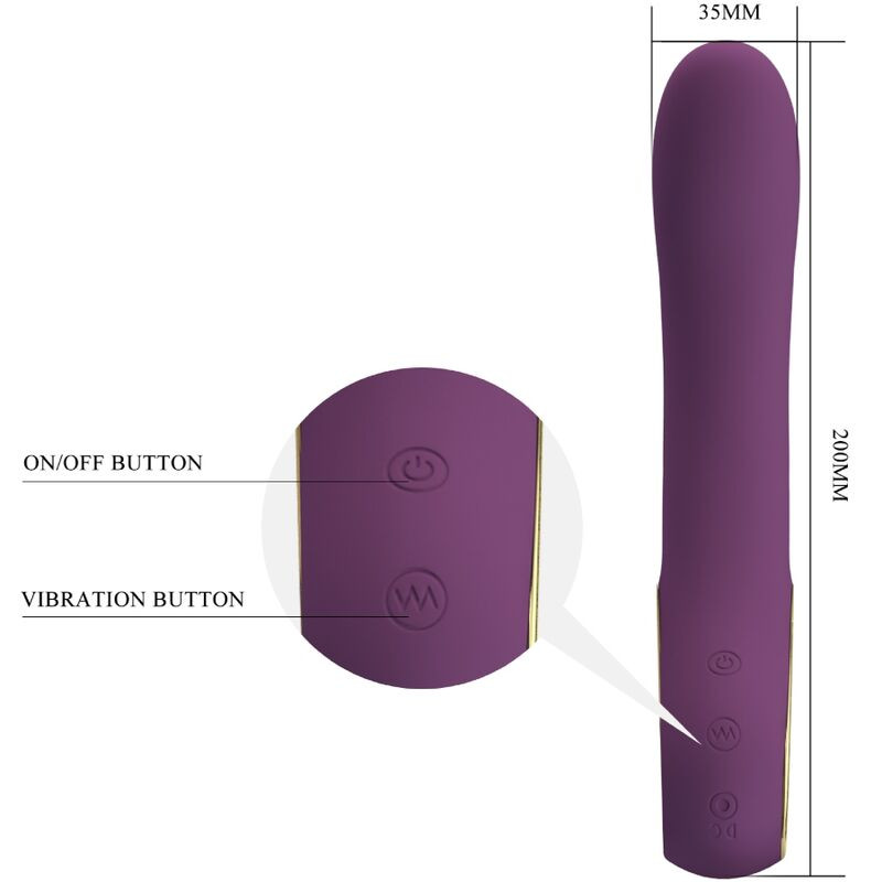 PRETTY LOVE - ETHAN WIEDERAUFLADBARER VIBRATOR LILA 3 