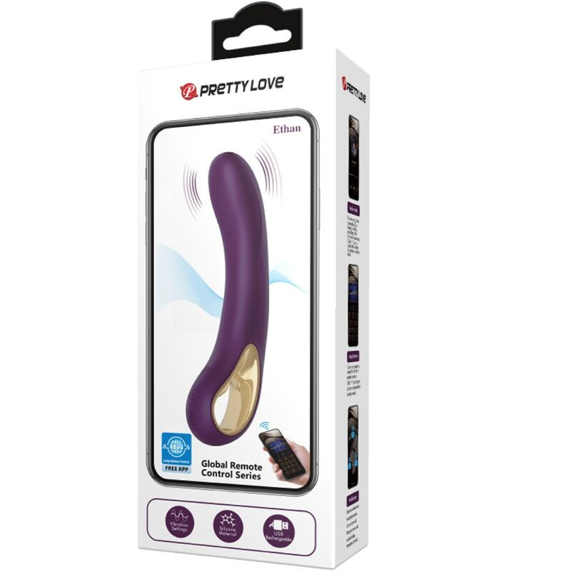 PRETTY LOVE - ETHAN RECHARGEABLE VIBRATOR LILA 16 