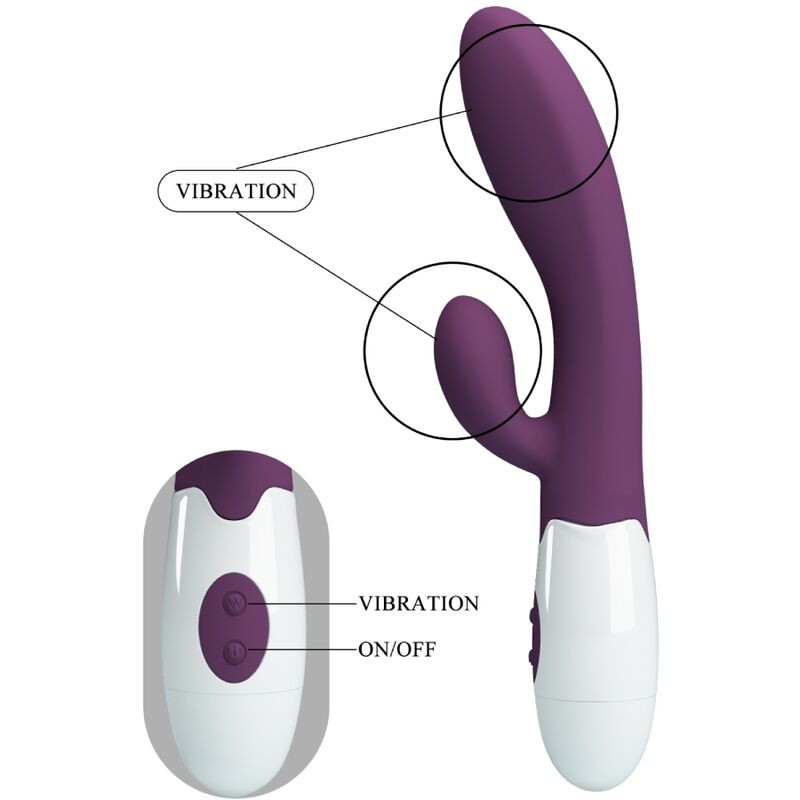 PRETTY LOVE - ALVIS RABBIT VIBRATOR & PURPLE G-SPOT 7 