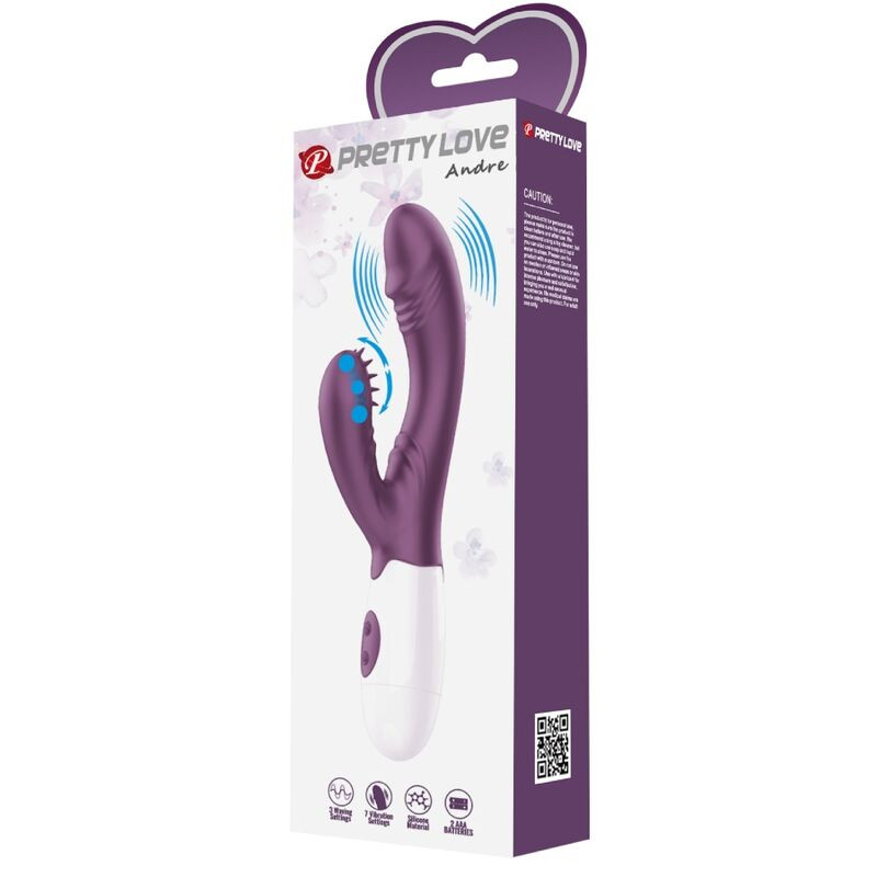 PRETTY LOVE - ANDRE VIBRATEUR RABBIT & STIMULATEUR DE POINT G VIOLET 9 