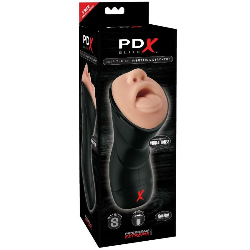 PDX ELITE - DEEP THROAT VIBRATING STROKER 2 