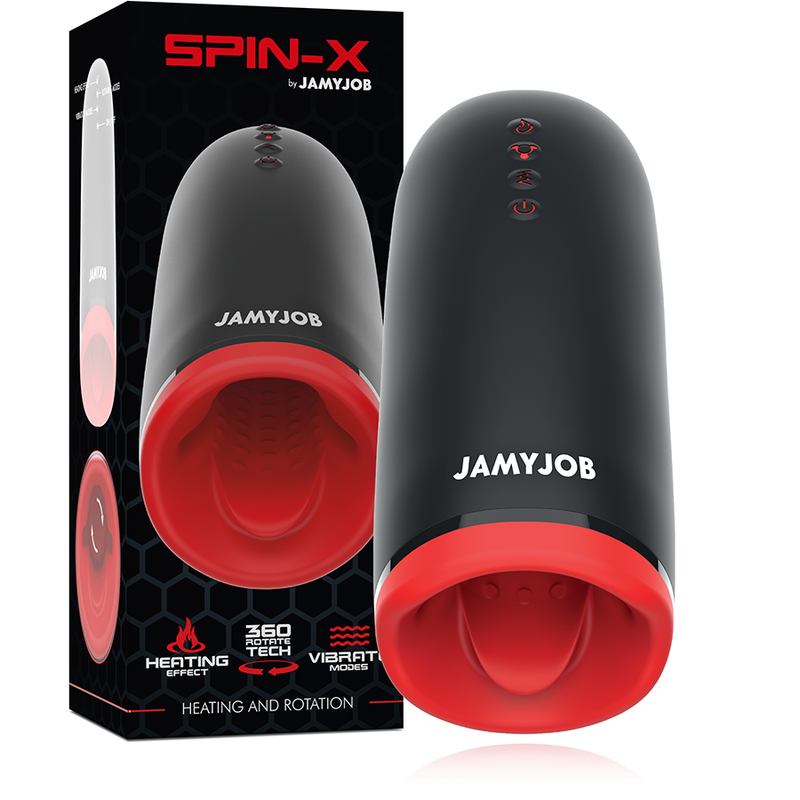 JAMYJOB - MASTURBATORE RISCALDANTE E ROTANTE SPIN-X 1 