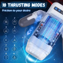 GAME CUP - THRUSTING VIBRATION MASTURBATOR WITH HEATING FUNCTION AND MOBILE SUPPORT - BLACK 8 