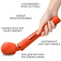 FUN FACTORY - BACCHETTA RUMBLE PESATA VIBRANTE RICARICABILE VIM IN SILICONE ARANCIO SUNRISE 1 