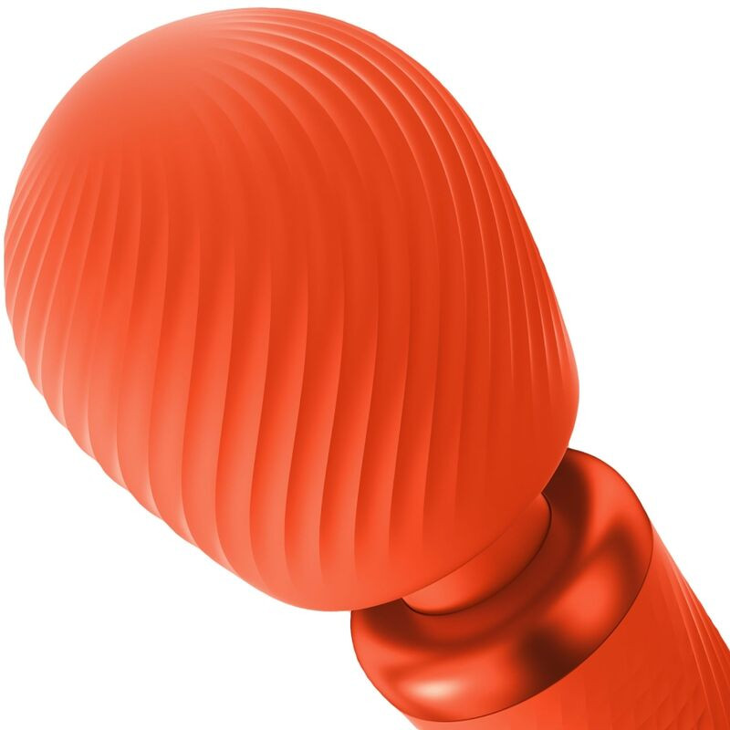 FUN FACTORY - VIM SILIKON WIEDERAUFLADBARER, VIBRIERENDER, GEWICHTETER RUMBLE WAND SUNRISE ORANGE 2 