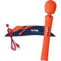 FUN FACTORY - VIM SILIKON WIEDERAUFLADBARER, VIBRIERENDER, GEWICHTETER RUMBLE WAND SUNRISE ORANGE 4 