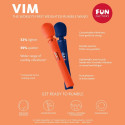 FUN FACTORY - VIM SILICONE RECHARGEABLE VIBRATING WEIGHTED RUMBLE WAND SUNRISE ORANGE 5 