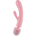 SATISFYER - TRIPLE LOVER RABBIT VIBRATOR MASSAGER PINK 2 