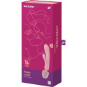 SATISFYER - MASSAGGIATORE VIBRATORE CONIGLIO TRIPLE LOVER ROSA 6 