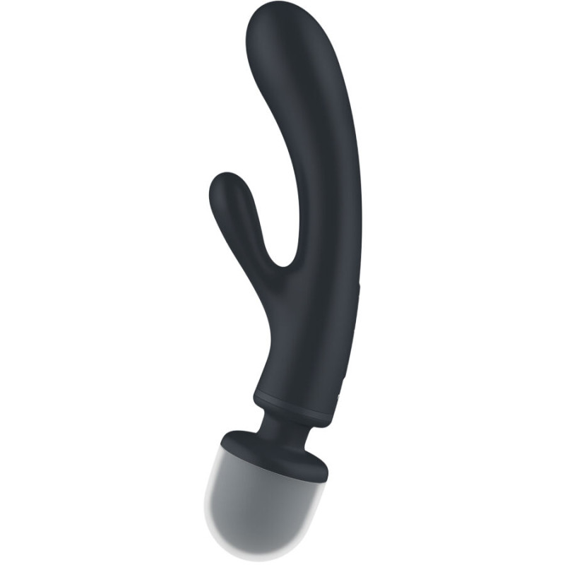 SATISFYER - MASSAGGIATORE VIBRATORE CONIGLIO TRIPLE LOVER GRIGIO 2 