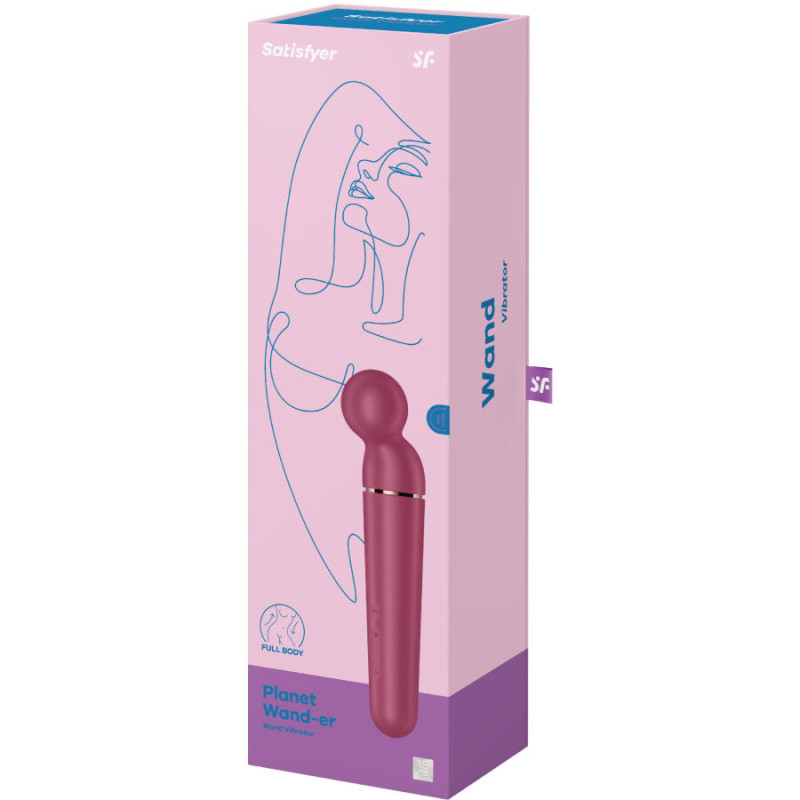 SATISFYER - PLANET WAND-ER VIBRATOR MASSAGER BERRY 5 