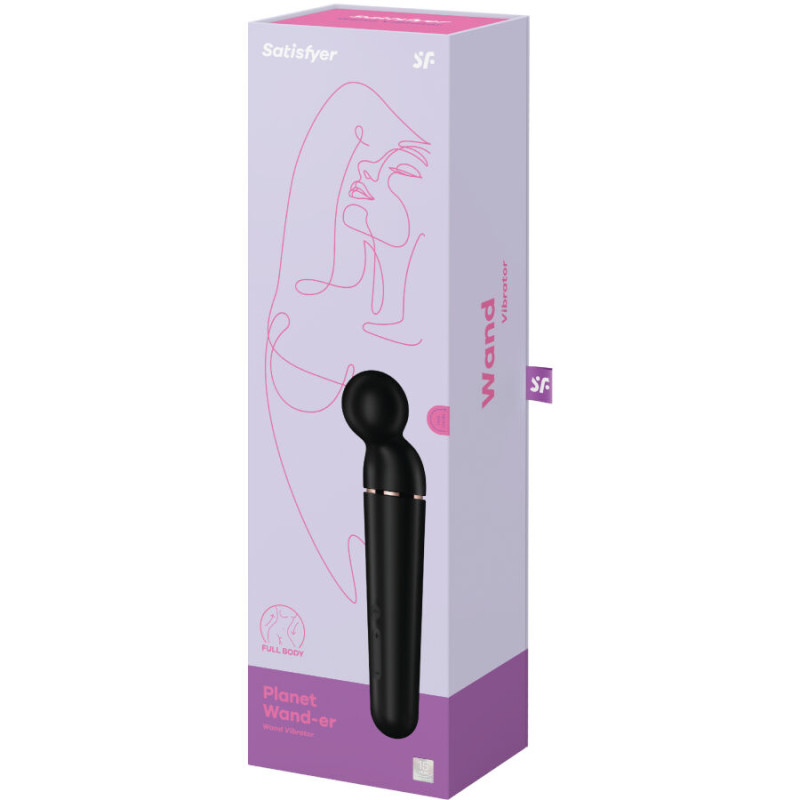 SATISFYER - MASSAGGIATORE VIBRATORE PLANET WAND-ER NERO 5 