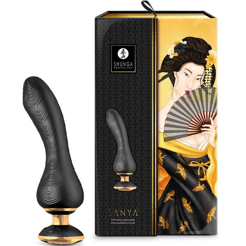 SHUNGA - MASSAGGIATORE INTIMO SANYA NERO 2 