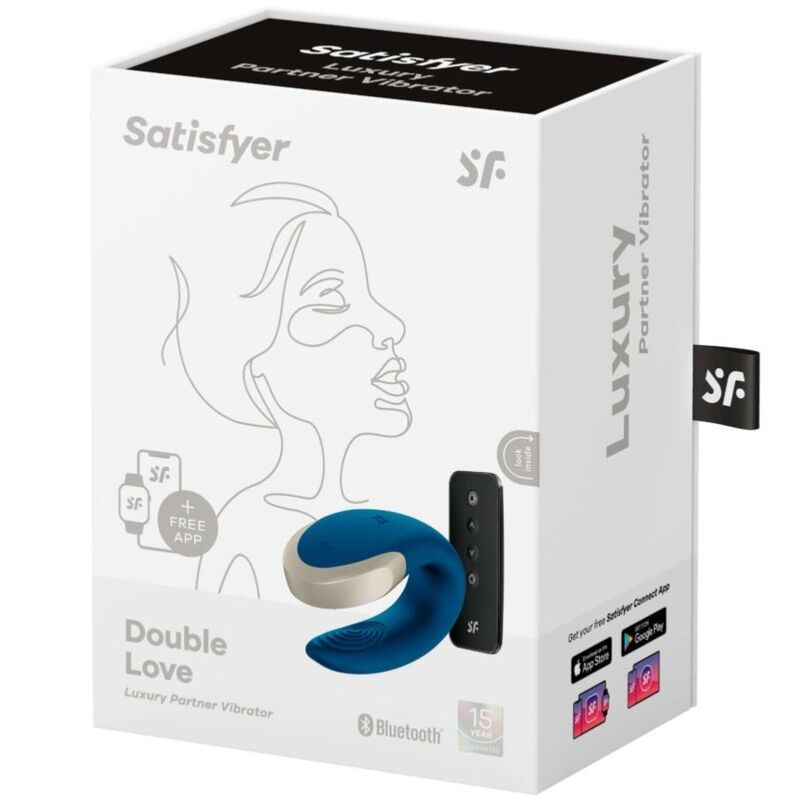 SATISFYER - VIBRATORE DOUBLE LOVE PARTNER DI LUSSO BLU 4 