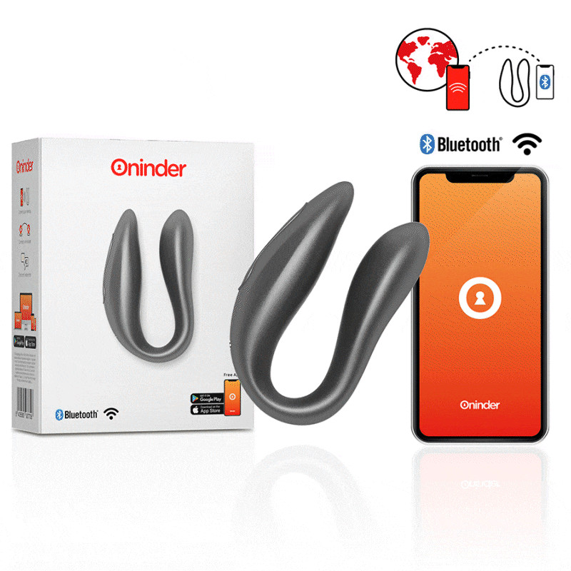 ONINDER - LISBOA BLACK G-POINT & CLITORIS STIMULATOR - FREE APP 1 