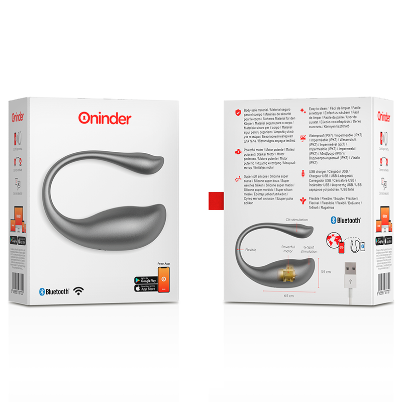 ONINDER - NAIROBI VIBRATING EGG BLACK - FREE APP 6 