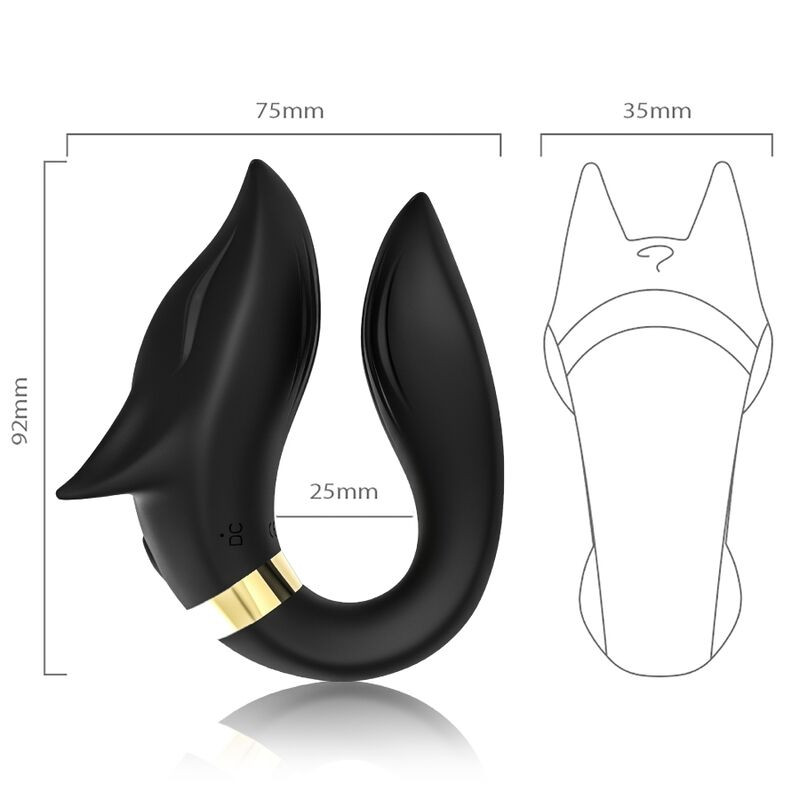 ARMONY - FOX VIBRATOR FÜR PAARE MIT FERNBEDIENUNG SCHWARZ 2 