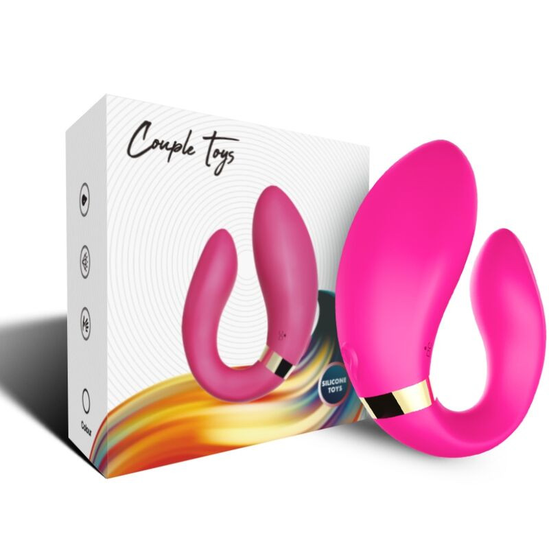 ARMONY - CRESCENT VIBRATOR FOR COUPLES REMOTE CONTROL FUCHSIA 3 