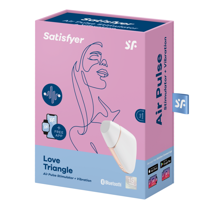 SATISFYER - STIMOLATORE E VIBRATORE TRIANGOLO LOVE BIANCO 6 