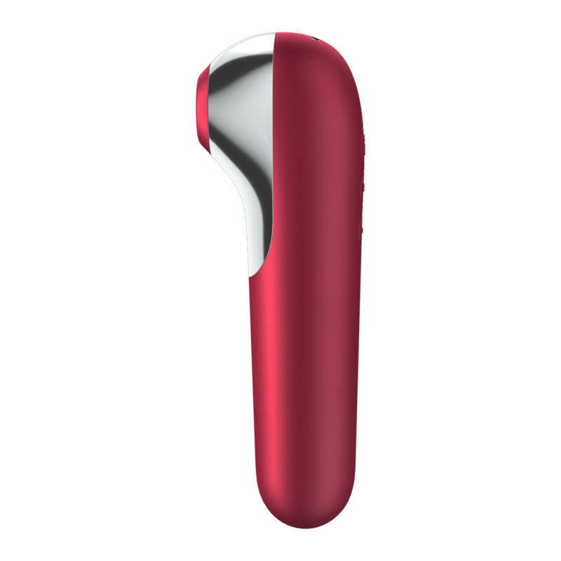 SATISFYER - DUAL LOVE VIBRATOR AND SUCTIONER WITH PULSED AIR RED 1 