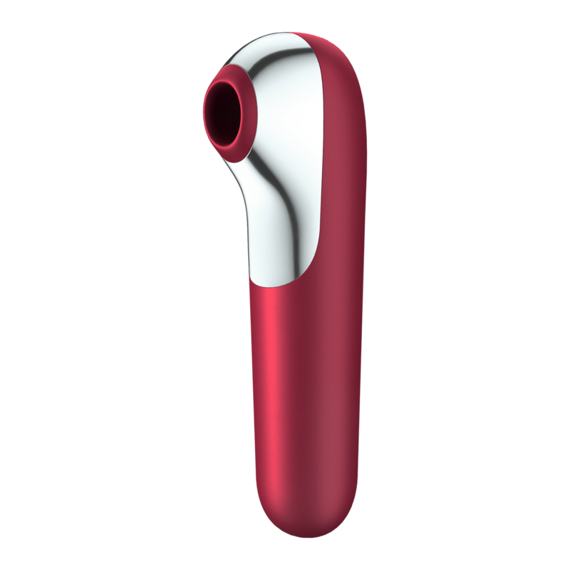 SATISFYER - VIBRATORE E VENTOSA DUAL LOVE CON ARIA PULSATA ROSSO 4 