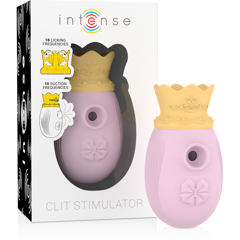 INTENSE - STIMOLATORE DEL CLIT 10 FREQUENZE DI LECCATA E ASPIRAZIONE - ROSA 1 