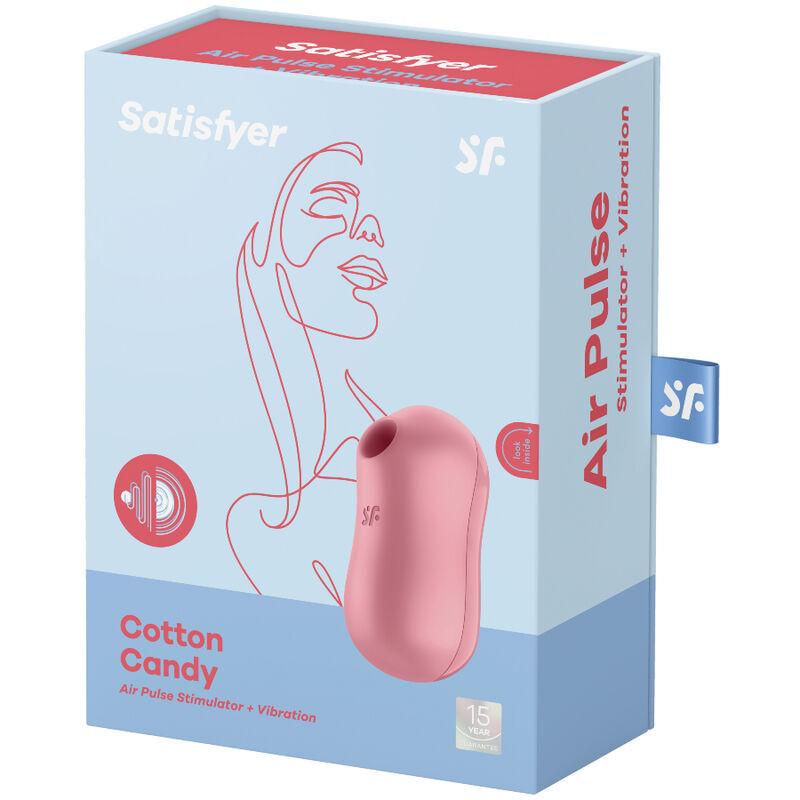 SATISFYER - COTTON CANDY AIR PULSE STIMULATOR & VIBRATOR ROSA 2 