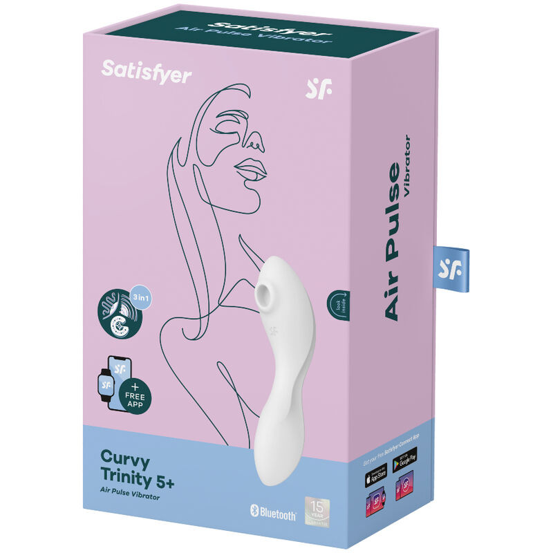 SATISFYER - STIMOLATORE A E VIBRATORE CURVY TRINITY 5 BIANCO 3 