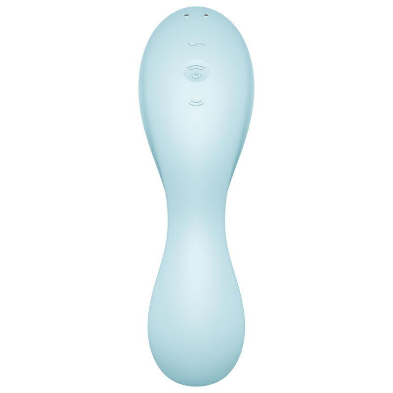 SATISFYER - CURVY TRINITY 5 AIR PULSE STIMULATOR & VIBRATOR APP BLAU 2 