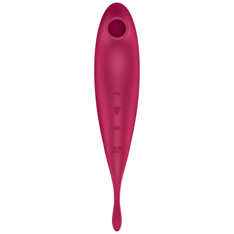 SATISFYER - TWIRLING PRO+ AIR PULSE STIMULATOR & VIBRATOR APP RED 1 