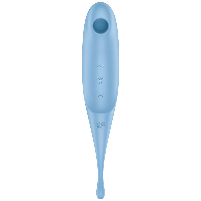 SATISFYER - TWIRLING PRO AIR PULSE STIMULATOR & VIBRATOR BLUE 1 