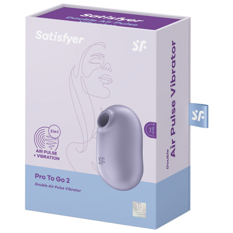 SATISFYER - PRO TO GO 2 DOPPIO STIMOLATORE E VIBRATORE VIOLA 4 