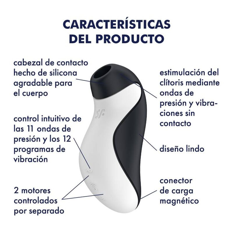 SATISFYER - STIMOLATORE ORCA AIR PULSE + VIBRAZIONE 6 