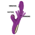 INTENSE - ATENEO RECHARGEABLE MULTIFUNCTION VIBRATOR 7 VIBRATIONS WITH SWINGING MOTION AND SUCKING PURPLE 3 