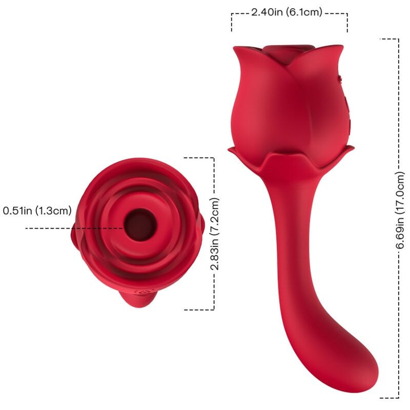 ARMONY - ROSELOVER LICKING VIBRATING CLIT & STIMULATOR RED 2 