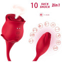 ARMONY - ROSE LICKING VIBRATING DE CLIT & VIBRATOR 10 MODES RED 1 