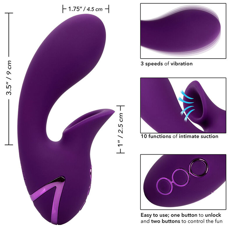 CALEXOTICS - HUNTINGTON BEACH HEARTBREAKER STIMULATOR & SUCKER PURPLE BY CALIFORNIA DREAMING 9 