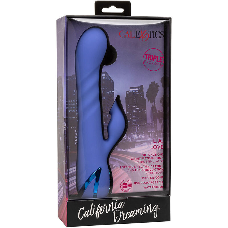 CALEXOTICS - L.A LOVE VIBRATOR & SUCKER BLUE BY CALIFORNIA DREAMING 12 