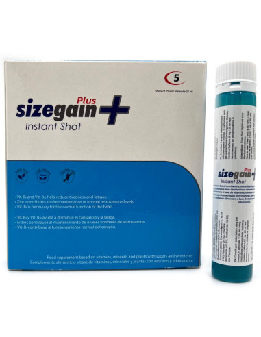 500 COSMETICS - SIZEGAIN PLUS INSTANT SHOT MALE ENERGIZER 5 UNITS 1 