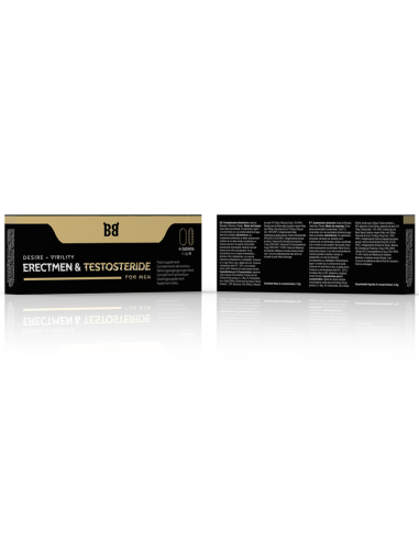 BLACK BULL - ERECTMEN & TESTOSTERIDE PUISSANCE ET TESTOSTÉRONE POUR HOMMES 4 GÉLULES 2 