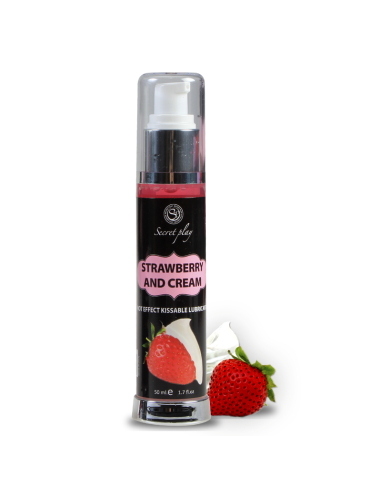 SECRETPLAY - LUBRIFICANTE 2-1 EFFETTO CALORE FRAGOLA E CREMA 50 ML 1 