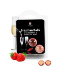 SECRETPLAY - STRAWBERRY AND CHAMPAGNE BRAZILIAN BALLS SET 1 