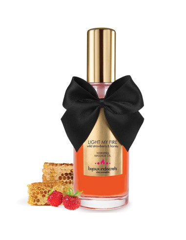 BIJOUX - MASSAGE OIL HEAT EFFECT STRAWBERRY AROMA 2 